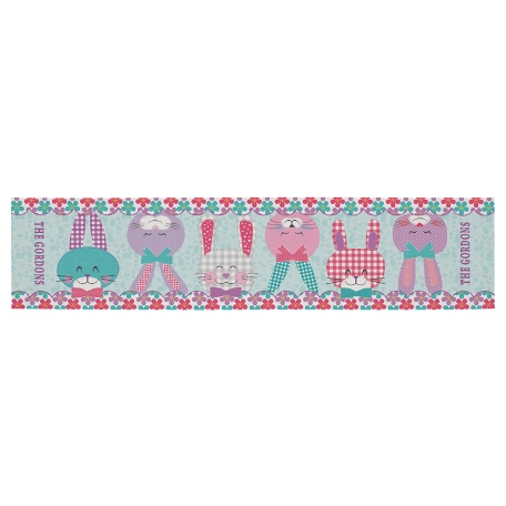 Bunnies Gather Here Table Runner