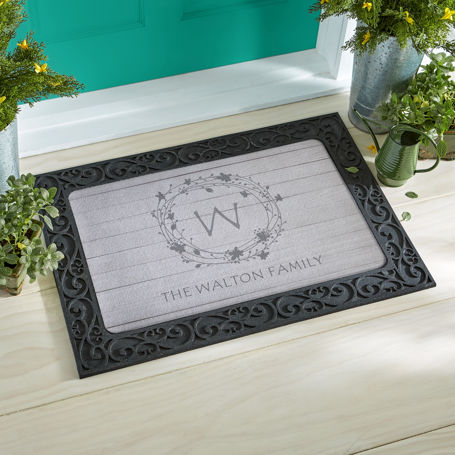 Floral Wreath Doormat