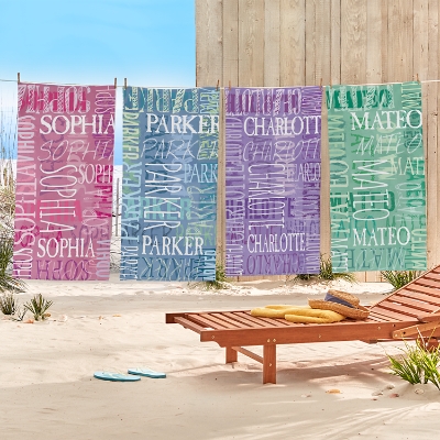 Custom Name Personalized Beach Towel