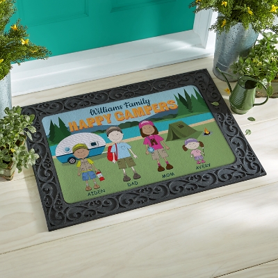 Delighted Campers Personalized Doormat