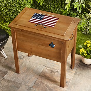 All American Outdoor Wooden Cooler