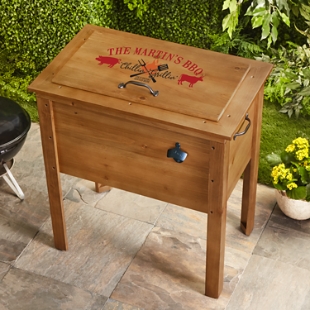 Chillin' & Grillin' Outdoor Wooden Cooler