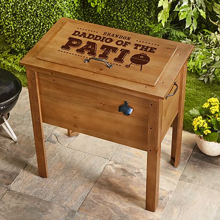 Daddio Of The Patio Wooden Cooler, Wood Outdoor Cooler