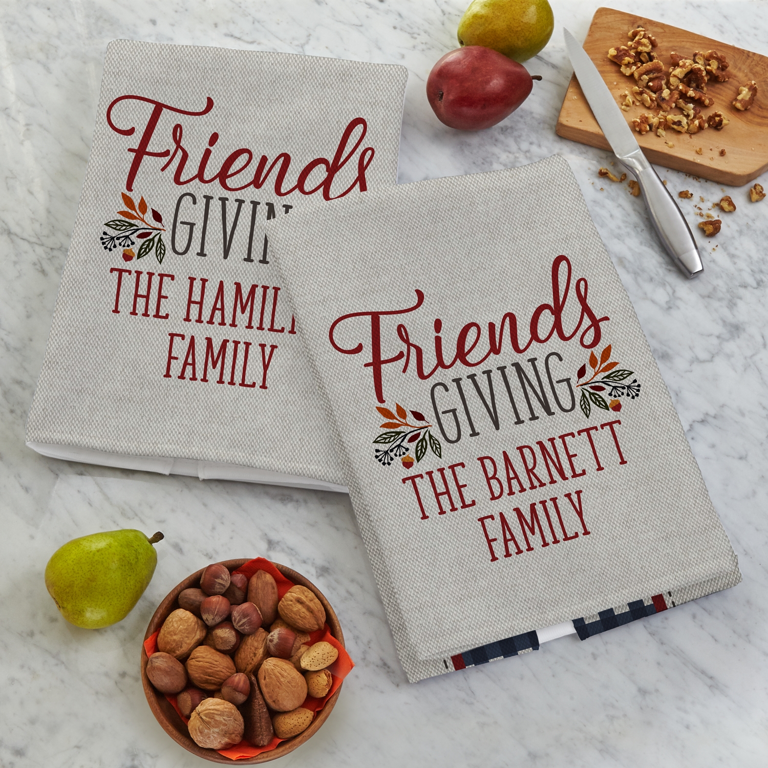 Friendsgiving Celebration Personalized Kitchen Towel