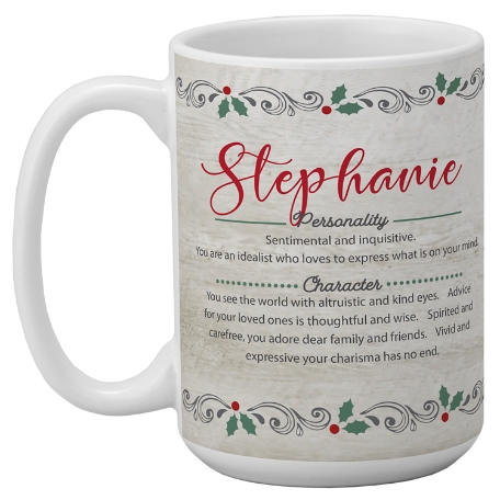 Holiday Name Meaning Mug - Red Name