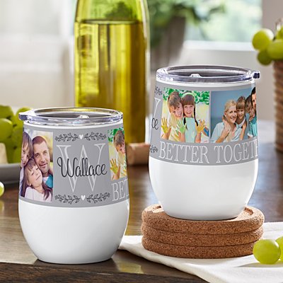 Photo Memory Collage Insulated Wine Tumbler