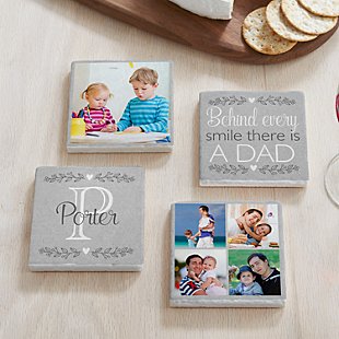 Photo Memory Collage Marble Coasters
