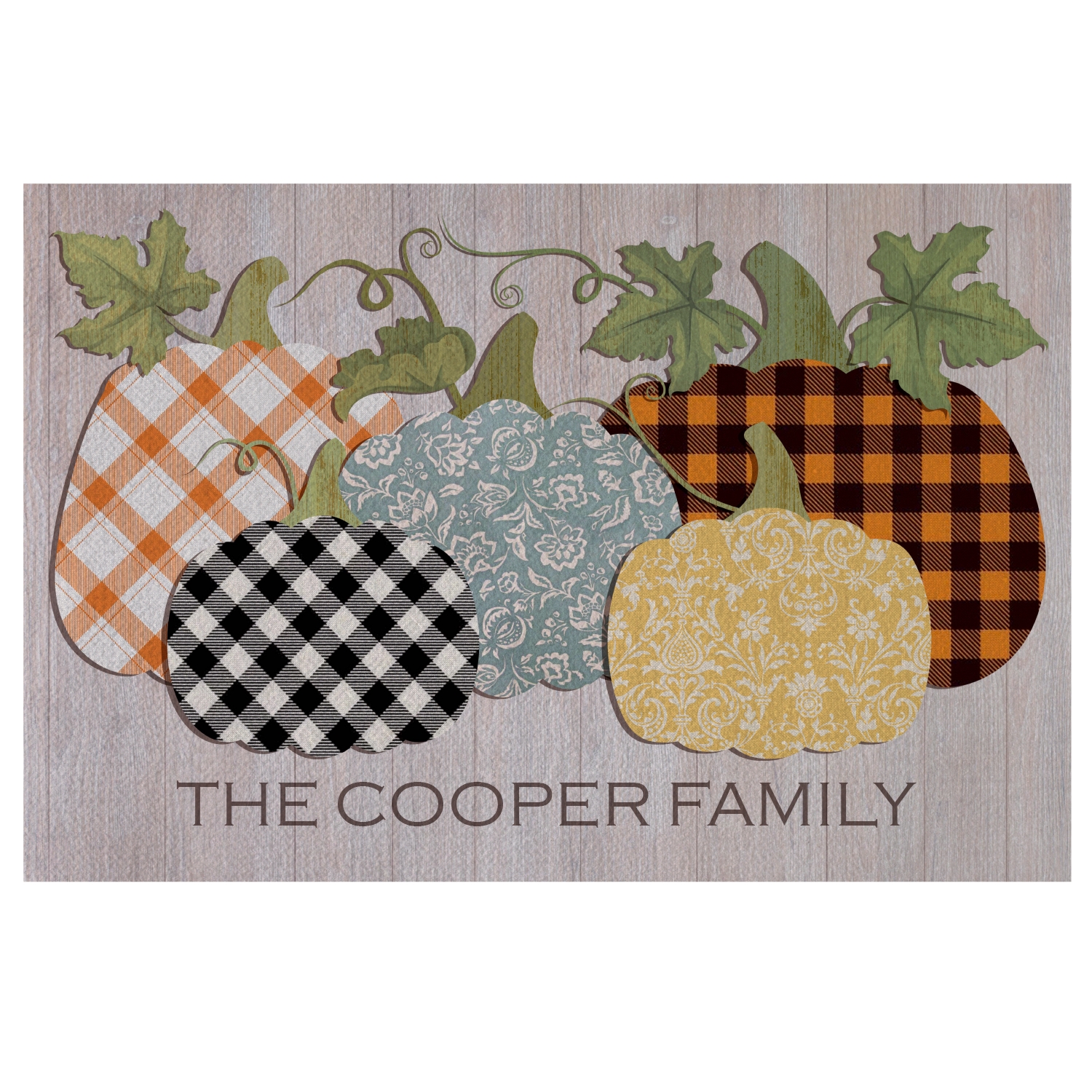 Pretty Pumpkins Doormat-24x36