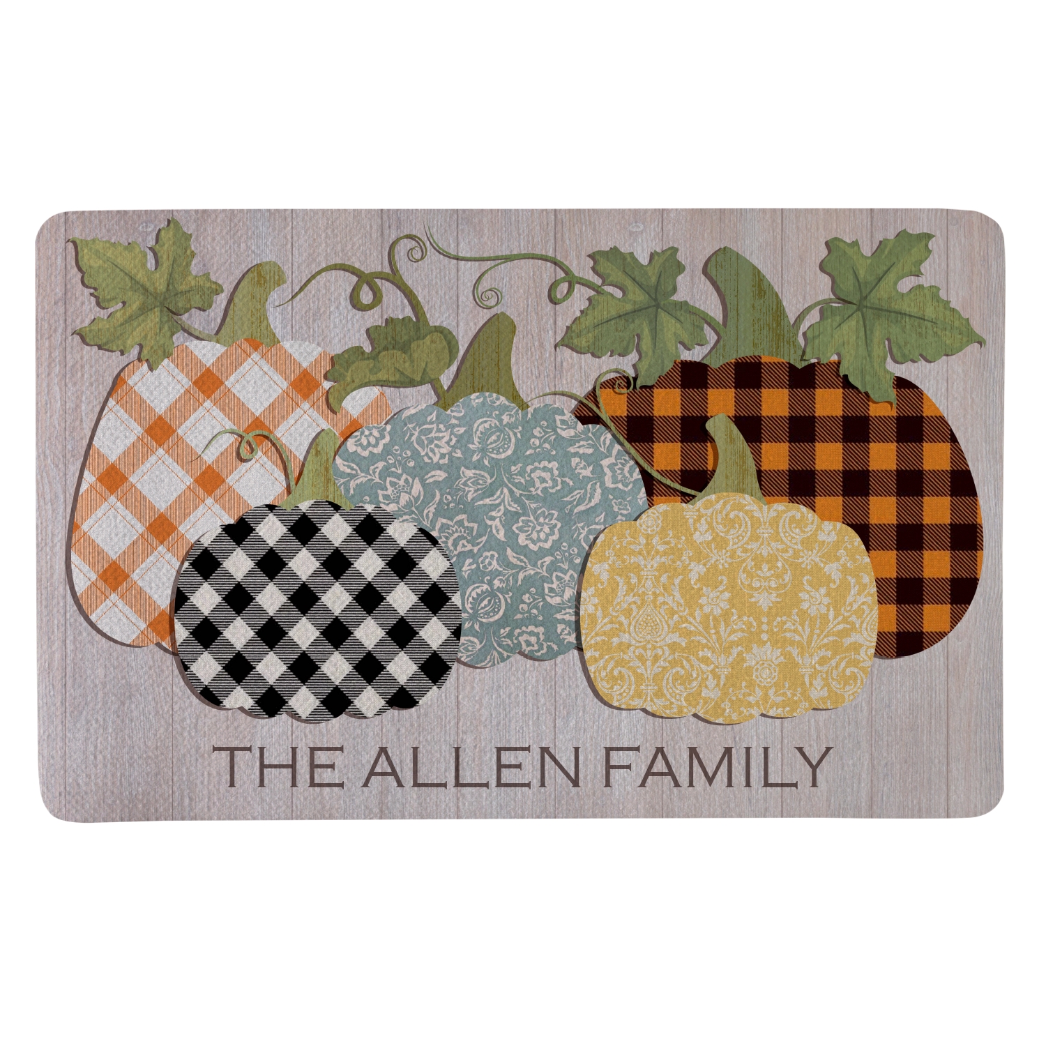 Pretty Pumpkins Doormat-17x27