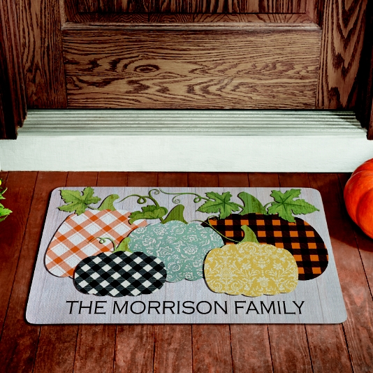 Pretty Pumpkins Doormat Personal Creations