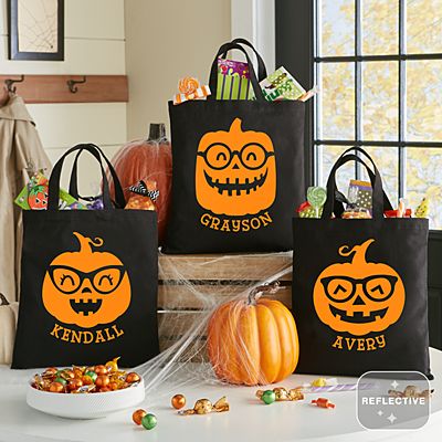 Smart Little Pumpkins Reflective Treat Bag