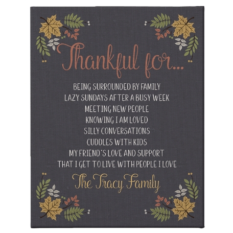Thankful For Everything Canvas-Unframed-18x24