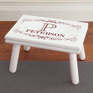 Engraved Name & Initial Step Stool