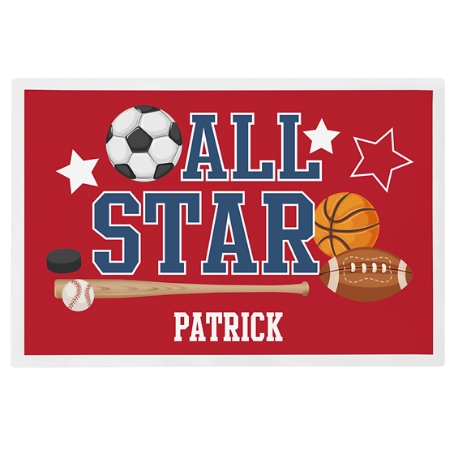 Fun Graphic Personalized Tableware - Sports Placemat
