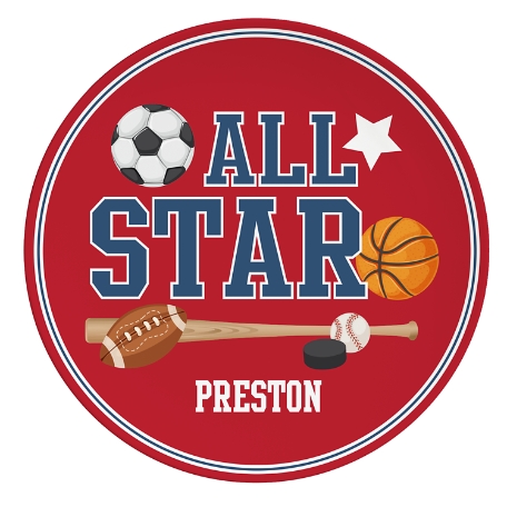 Fun Graphic Personalized Tableware - Sports Plate