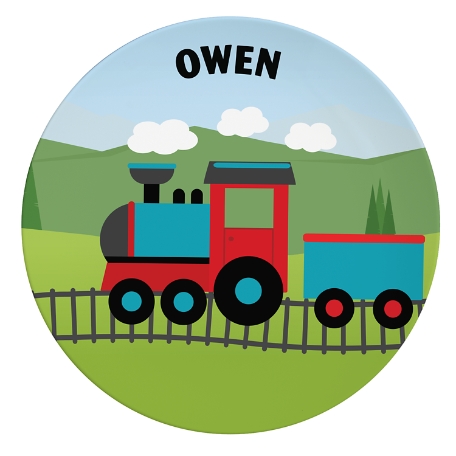 Fun Graphic Personalized Tableware - Train Plate