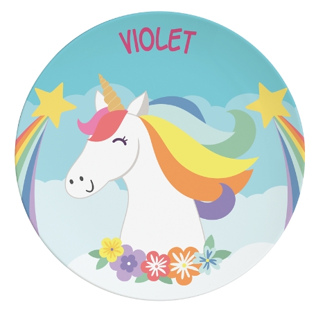 Fun Graphic Personalized Tableware - Unicorn Plate