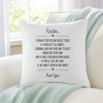 Hugs From Near & Far Throw Pillow
