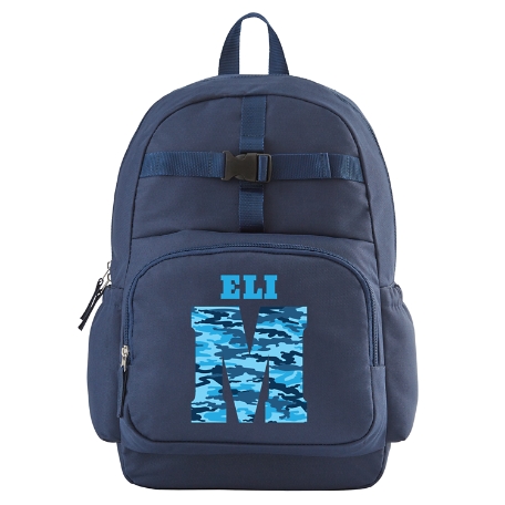 Their Own Name Navy Backpack - Blue Camo