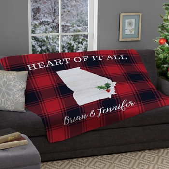 Buffalo Plaid State Plush Blanket