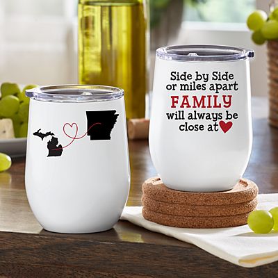 Miles Apart, Close At Heart Insulated Wine Tumbler