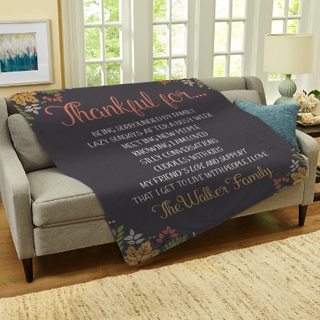 Thankful For Everything Plush Blanket
