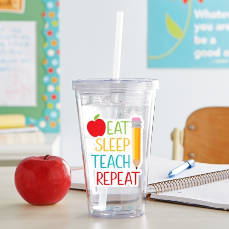 Eat, Sleep, Teach Tumbler