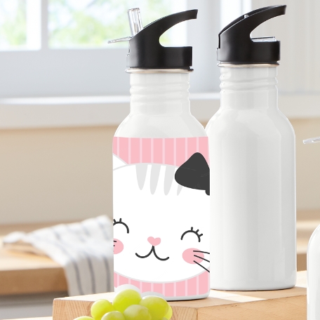 Fun Graphic Cat Water Bottle