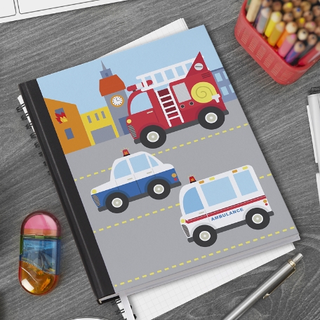 Fun Graphic Emergency Vehicles Notebook