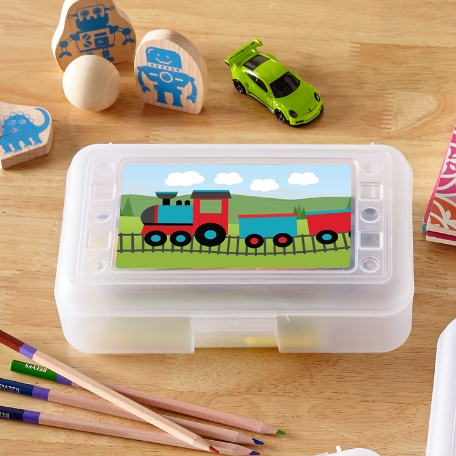 Fun Graphic Trains Pencil Case