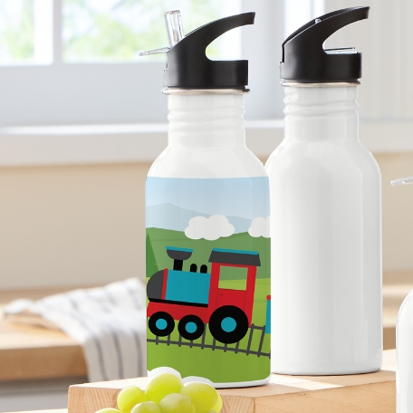 Fun Graphic Trains Water Bottle