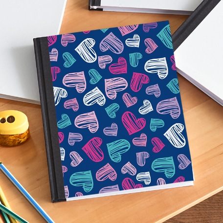 Pretty Pattern Bright Hearts Notebook