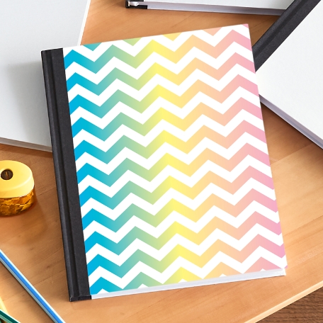 Pretty Pattern Rainbow Chevron Notebook