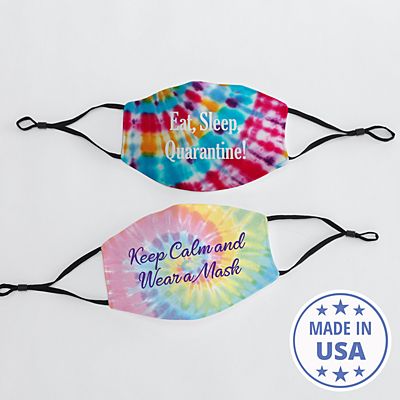Sophisticated Print Adult Face Mask - Tie Dye