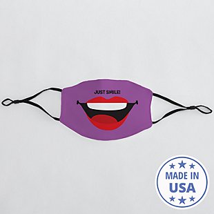 Create Your Own Funny Face Adult Face Mask - Purple