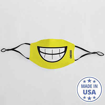Create Your Own Funny Face Adult Face Mask - Yellow