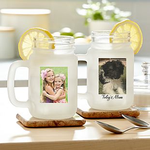 Picture Perfect Photo Frosted Mason Jar