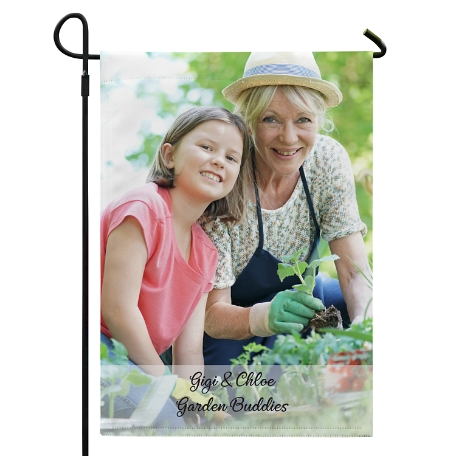 Picture-Perfect Photo w/Message Garden Flag  and Stake