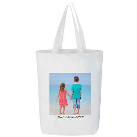 Picture-Perfect Photo Tote Bag with Message