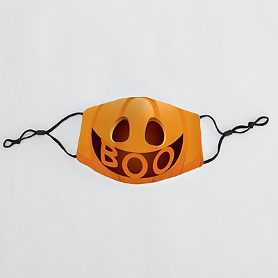 Create Your Own Pumpkin Lantern Kids Face Mask