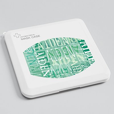 Signature Style Antibacterial Face Mask Case - Green