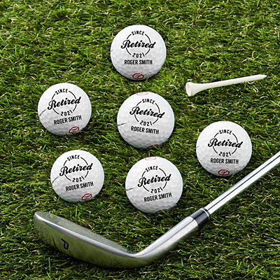 Celebratory Retirement Personalized Golf Balls