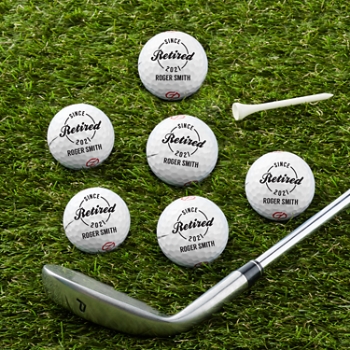 Celebratory Retirement Personalized Golf Balls