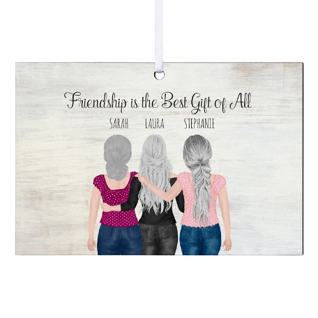 Forever Friends Rectangle Ornament - 3 Girls