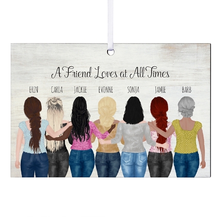Forever Friends Rectangle Ornament - 7 Girls