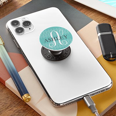 Monogram with Name Personalized PopSockets PopGrip®