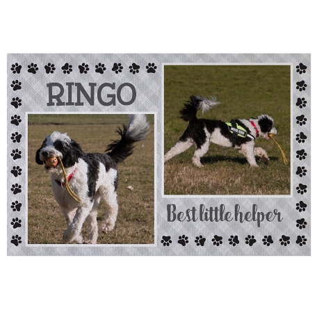 Paw Print Photo Pet Mat - 24x36