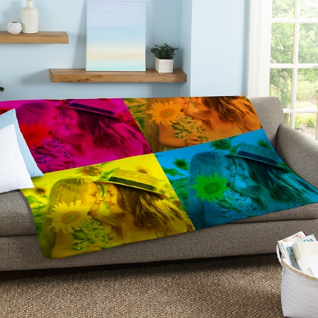 Pop Art Photo Plush Blanket