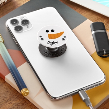 Smiling Snowman PopSockets PopGrip®