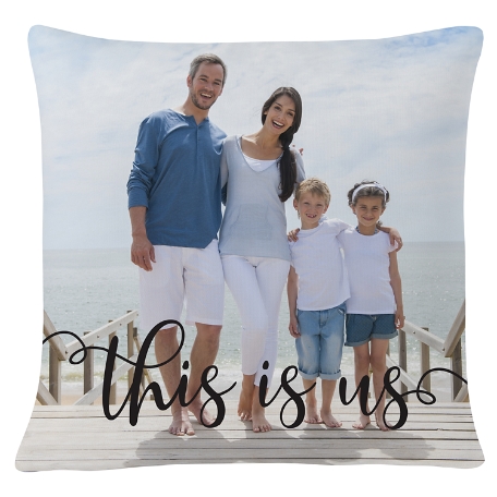 This is Us Photo Cushion - Black